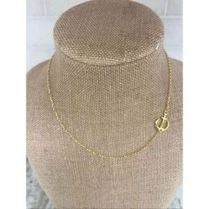 .925 Gold Vermeil Sideways Anchor Necklace #Italy #boating